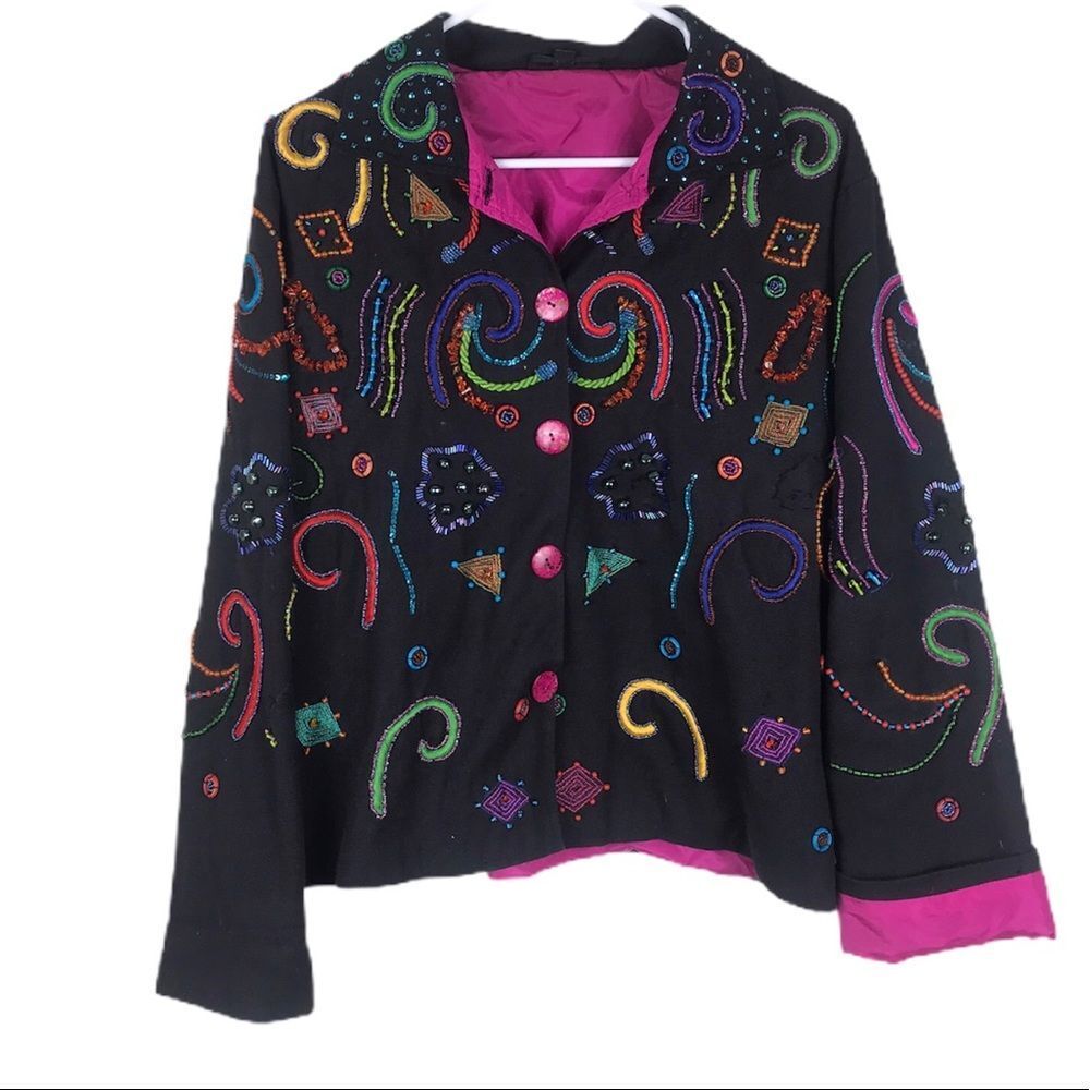 Southcoast Beaded Collage Jacket